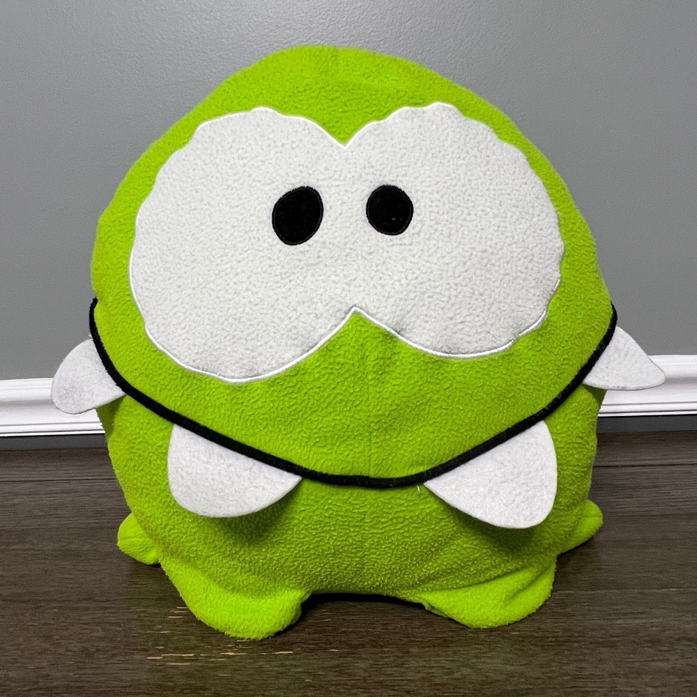 Om Nom Plush Toy Cut The Rope Green Stuffed Animal Kids Game Collectible 12"
